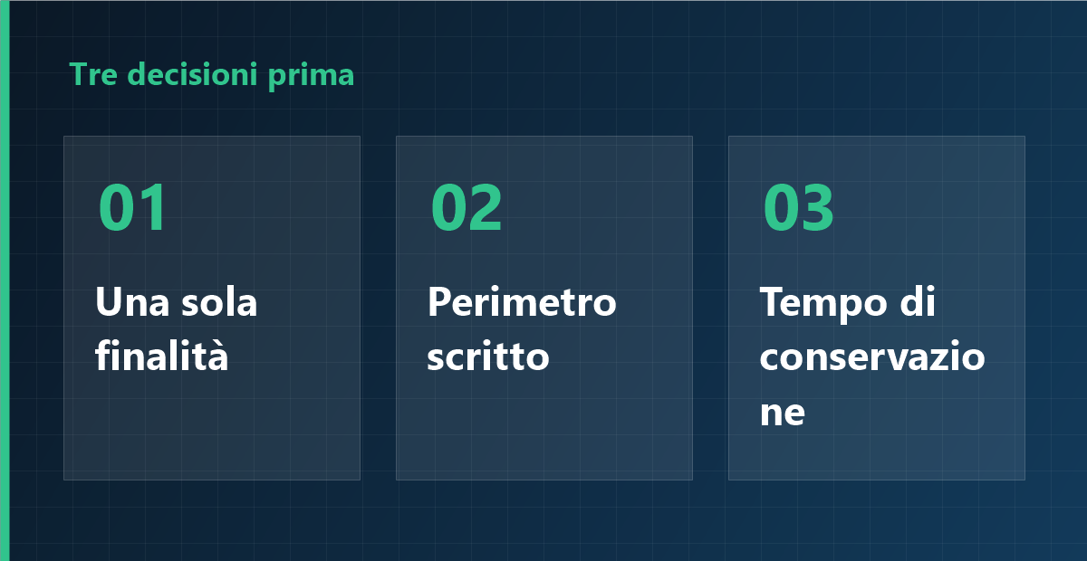 Tre decisioni prima di installare